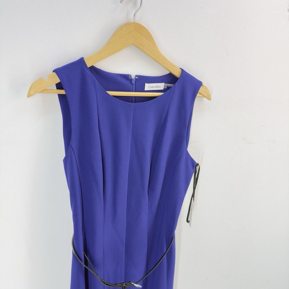 Calvin Klein Blue Dress Full Skirt Fit & Flare Party Sz 8 NWT - Picture 17 of 17